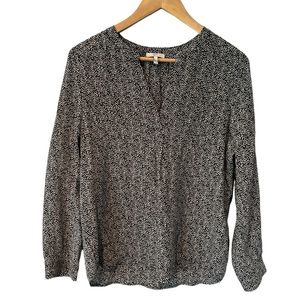 Joie black for long sleeve 100% silk shirt size Small